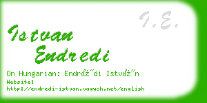 istvan endredi business card